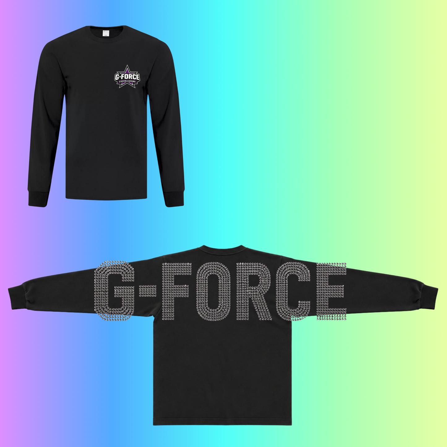 GForce - Deisgn club manche longue en rhinestone